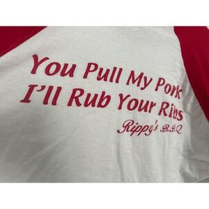 Rippy's Honky Tonk Nashville Men's L Baseball BBQ Pork Ribs Graphic T-Shirt
